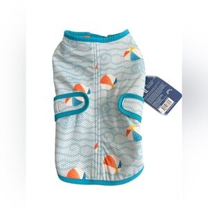 NWT Youly The Beach Bum Reversible Dog Vest With Sun Protection SZ S